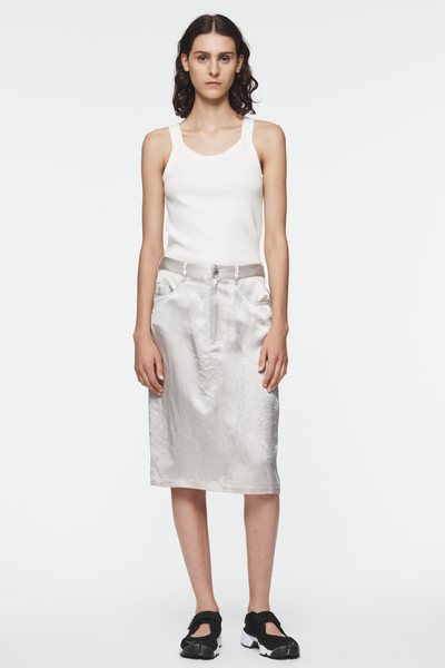 Model wearing 6397 5 Pocket Skirt front view