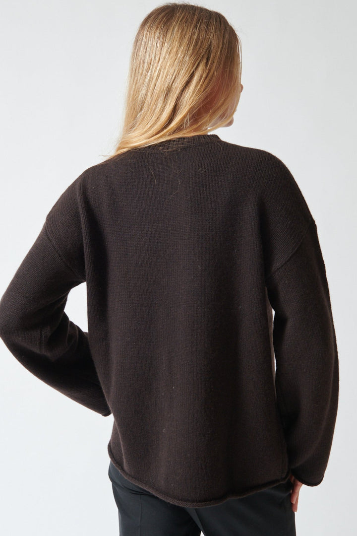 Mari wearing Lisa Yang Kristy Sweater rear view