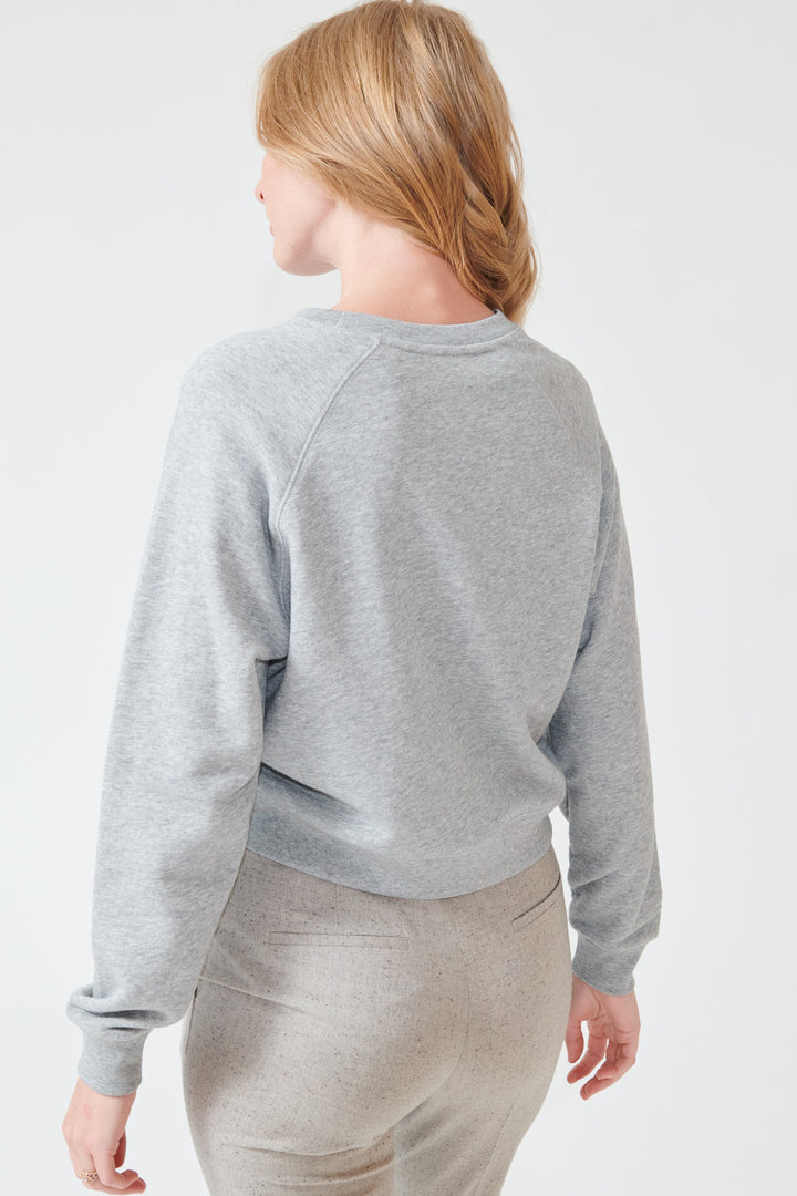 Madi wearing Lilla P Raglan Sweatshirt rear view