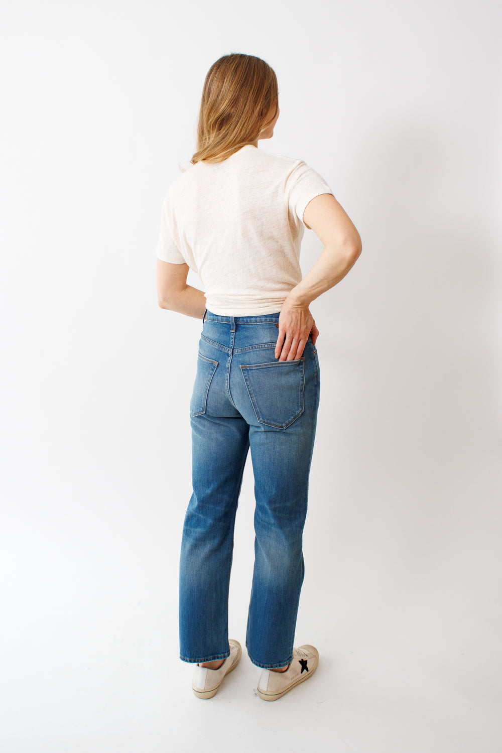 Mari wearing Jamie Haller The Kenickie rear view