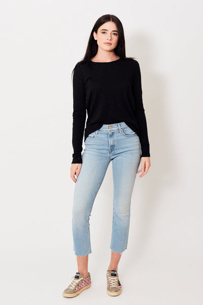 Mother Denim The Mid Rise Dazzler Crop Fray