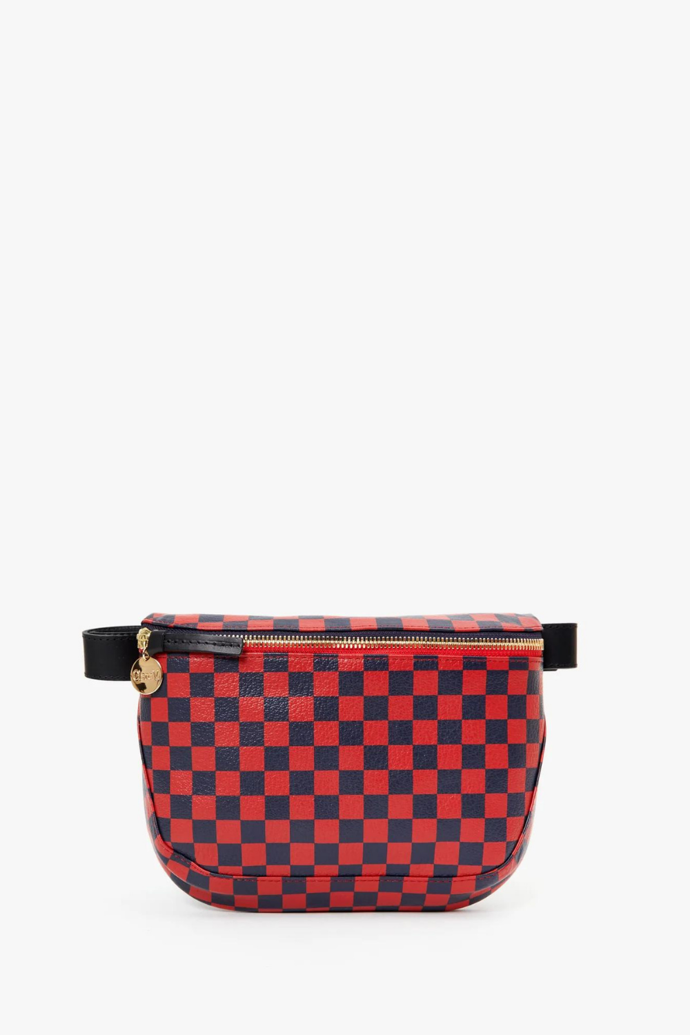 Clare V. Lucie Quilted Checker Crossbody Bag in Poppy/Khaki Quilted Checker