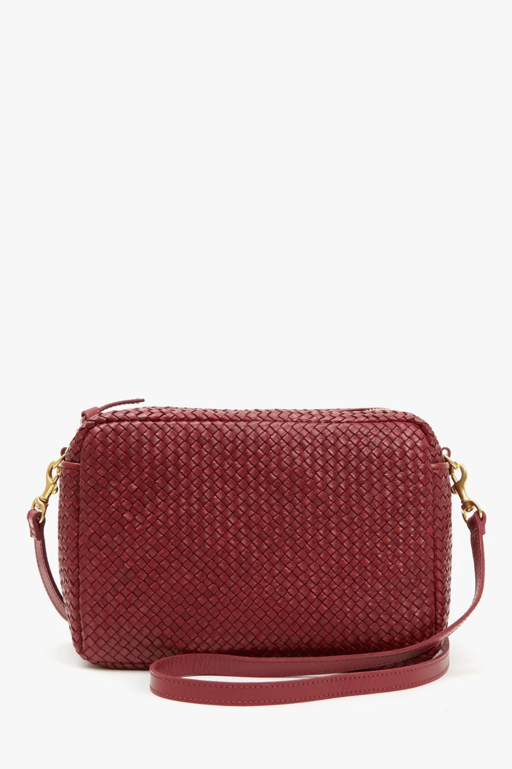 Clare V. Lucie Quilted Checker Crossbody Bag in Poppy/Khaki Quilted Checker