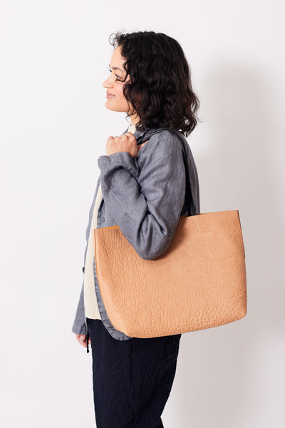 Amanda wearing B. May Essential Tote front view