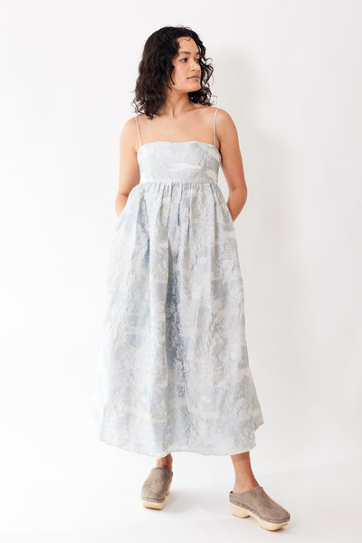 Amanda wearing Stine Goya Darya Organza Jacquard Dress front view