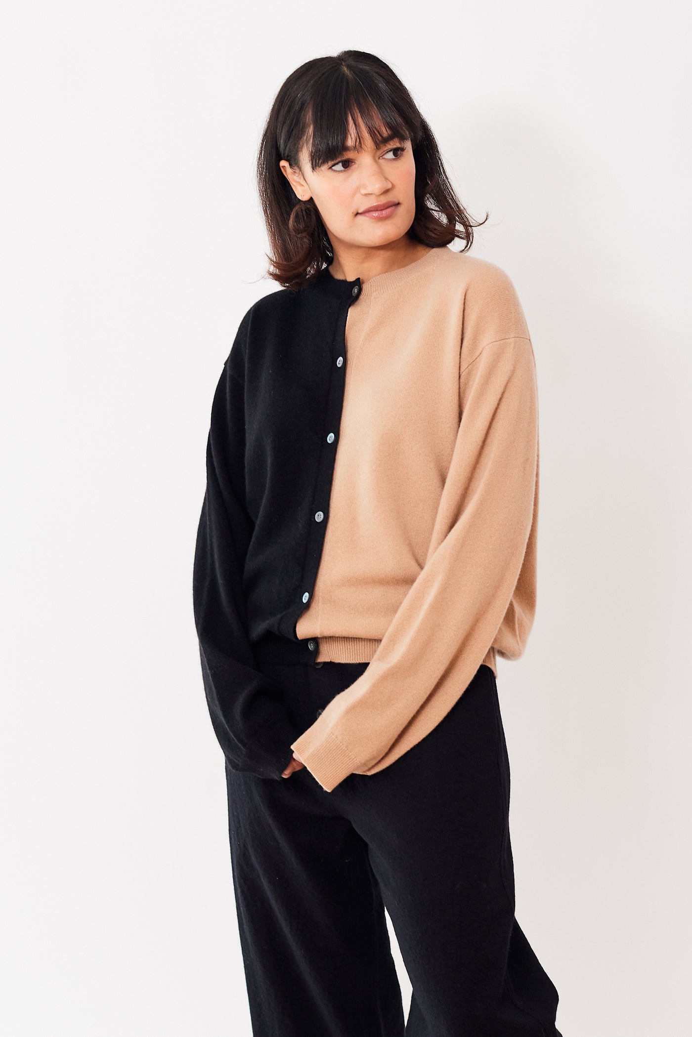 Sofie D'Hoore Matt C-Neck Bicolor Cardigan