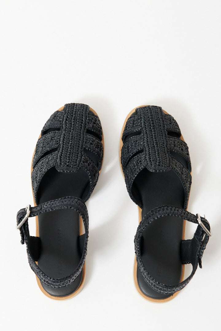 Flat lay of Frēda Salvador Sera Fisherman Sandal top view