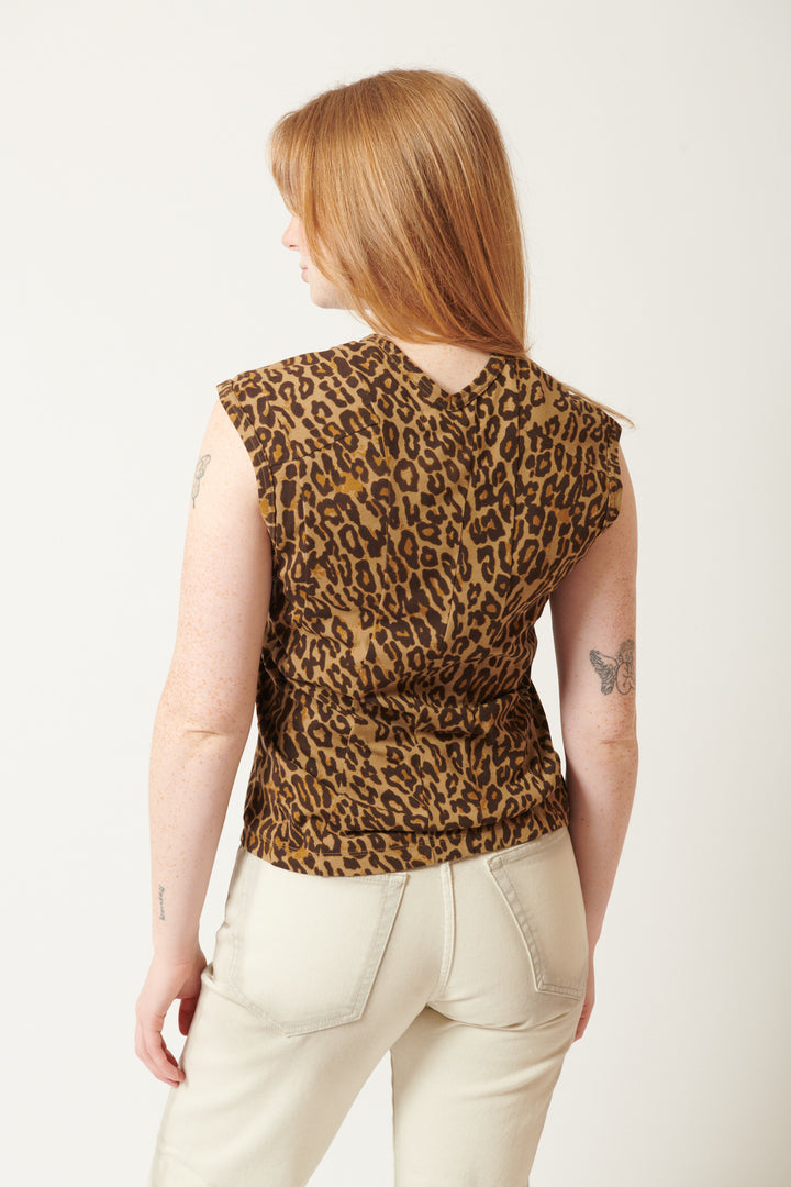 Waverly wearing 6397 Double V Vest rear view
