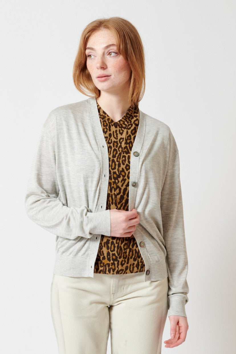 Waverly wearing 6397 Summer Cardigan front view