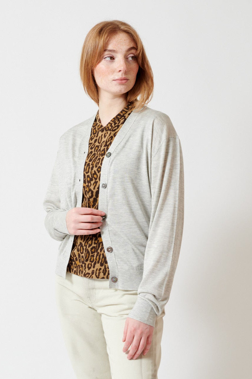 Waverly wearing 6397 Summer Cardigan front view