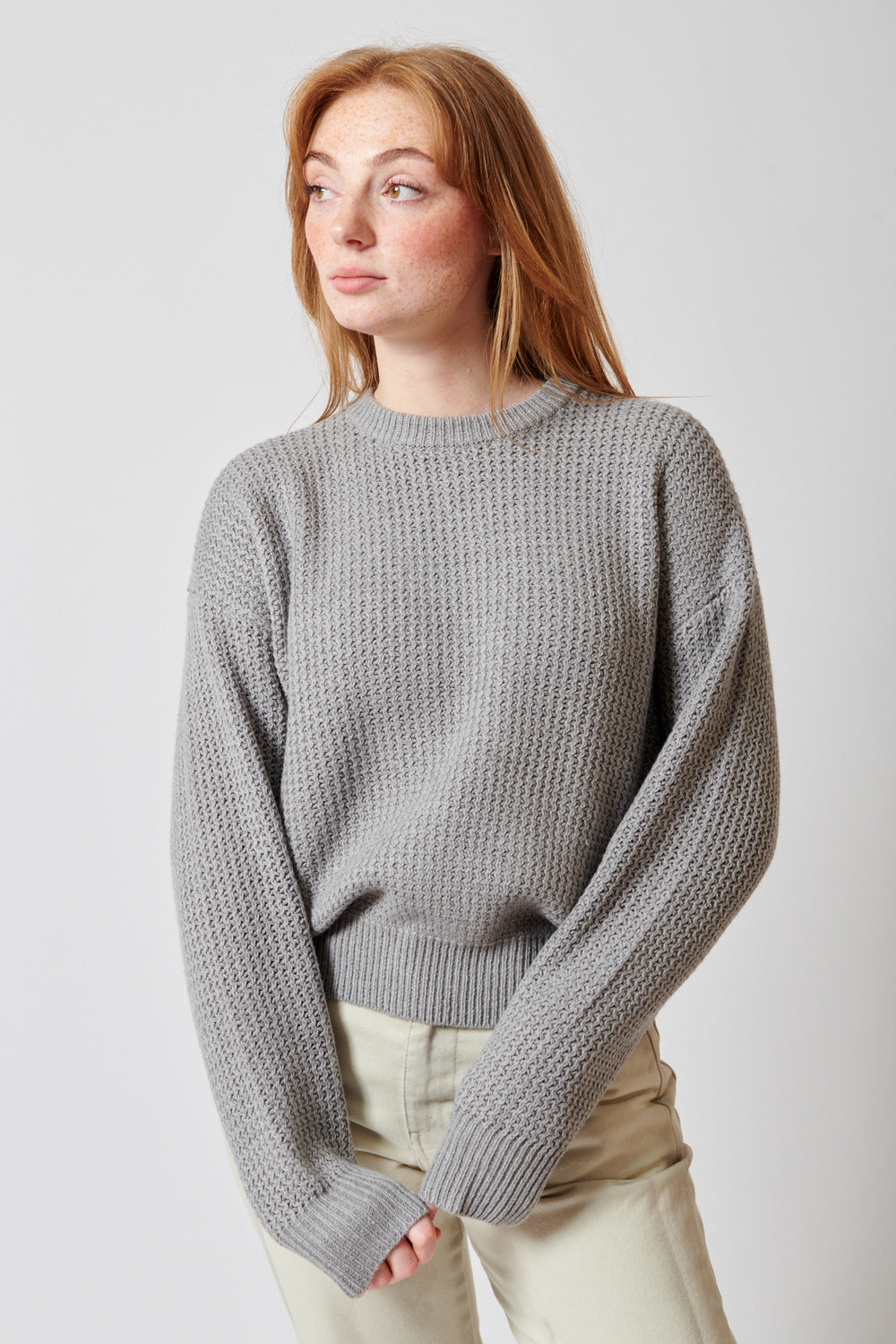 Waverly wearing 6397 Military Mesh Crew front view