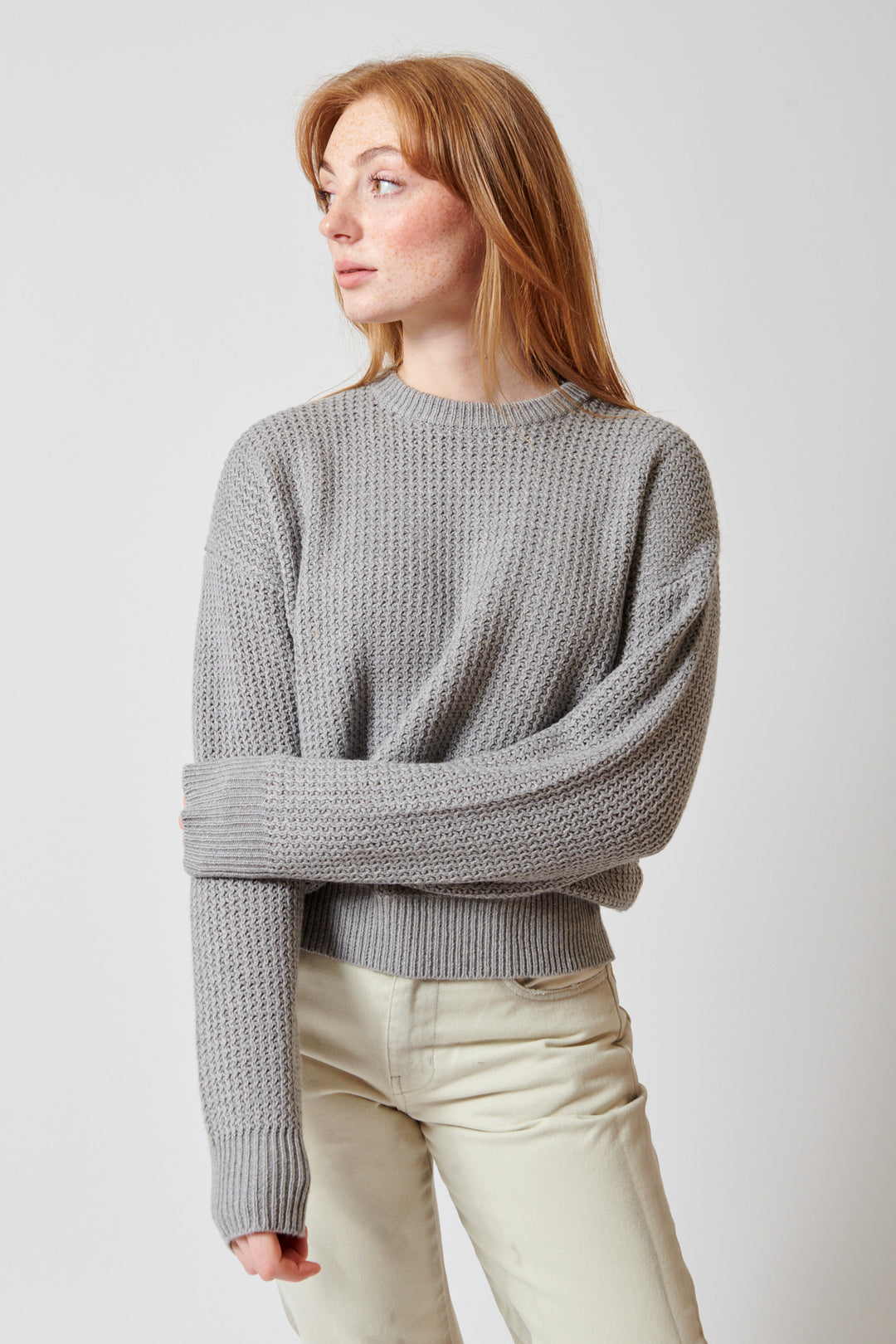 Waverly wearing 6397 Military Mesh Crew front view