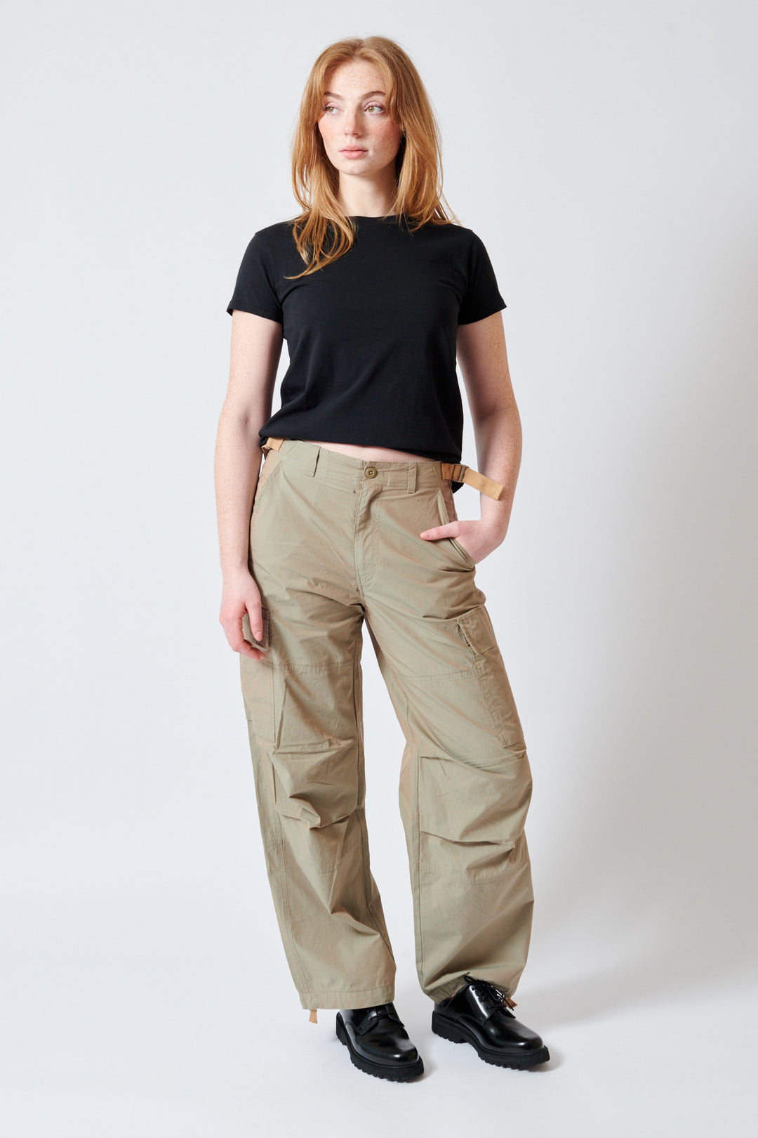 Waverly wearing 6397 Classic Cargo front view