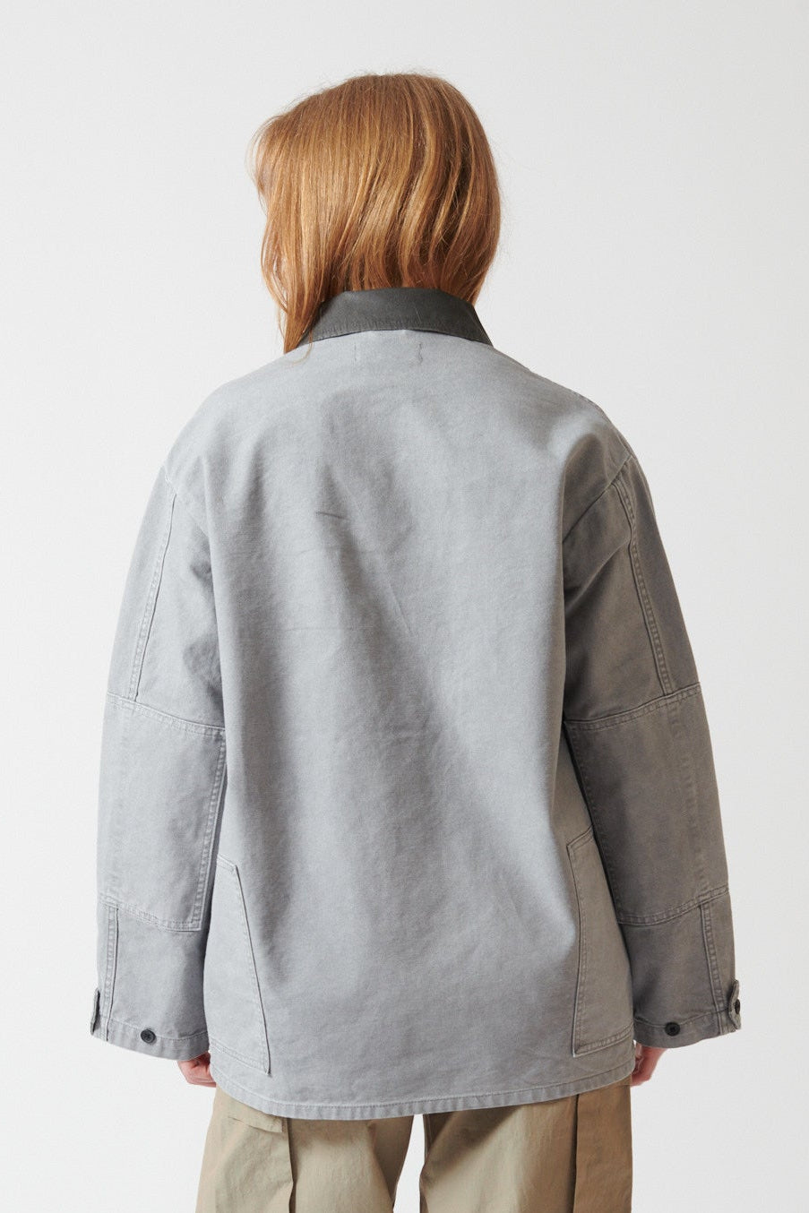 Waverly wearing 6397 Barn Jacket rear view