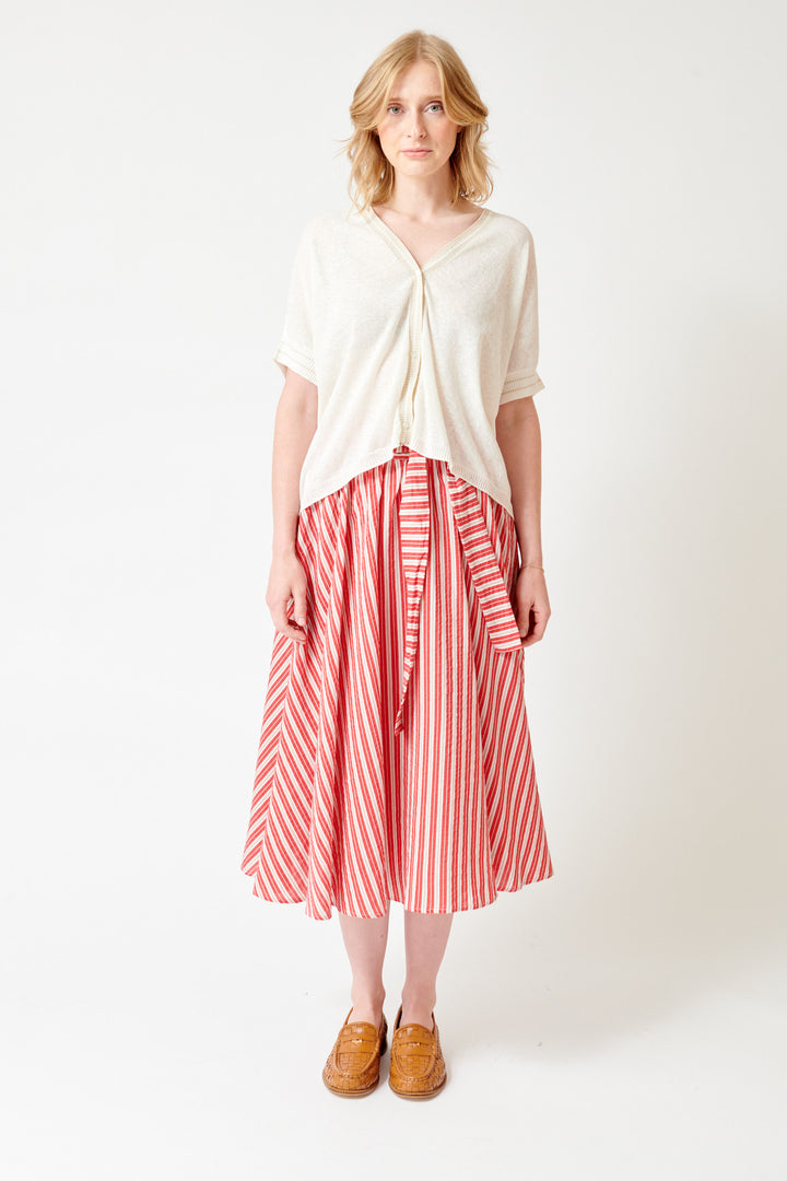 Madi wearing Momoni Caiana Skirt front view