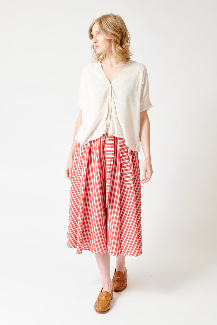Madi wearing Momoni Caiana Skirt front view