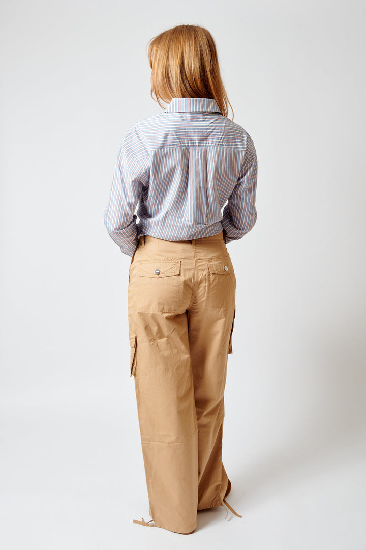 Waverly wearing Ganni Washed Cotton Twill Pants rear view