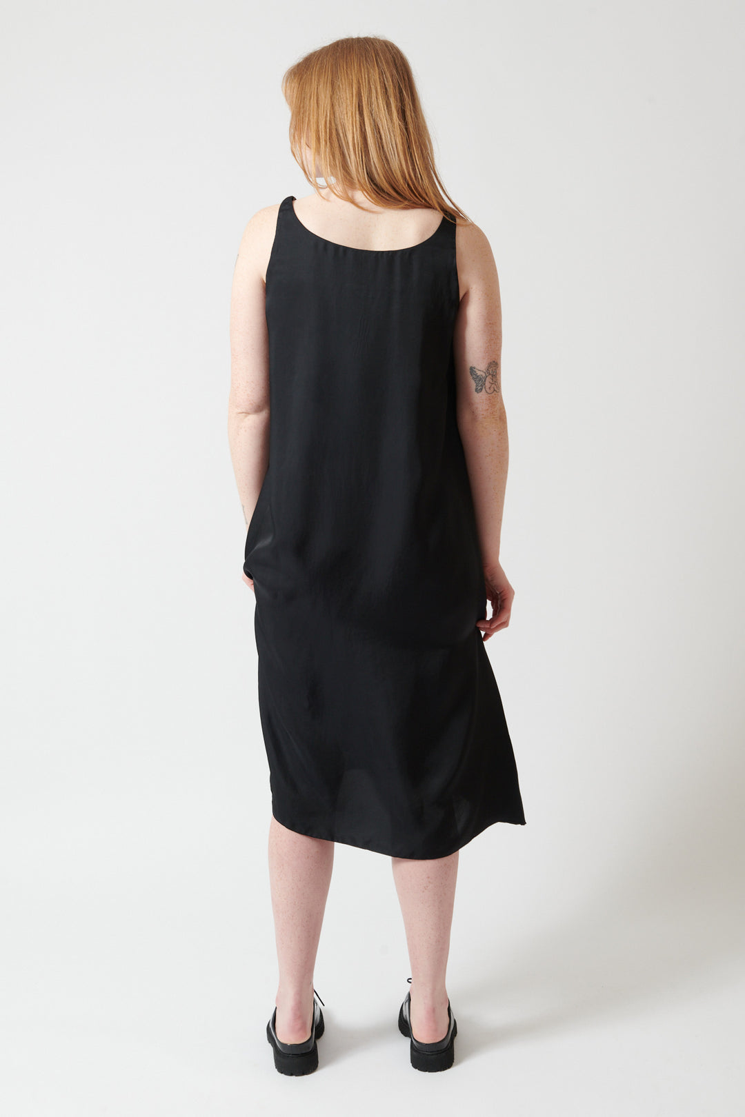 Waverly wearing Evam Eva Inner One Piece rear view