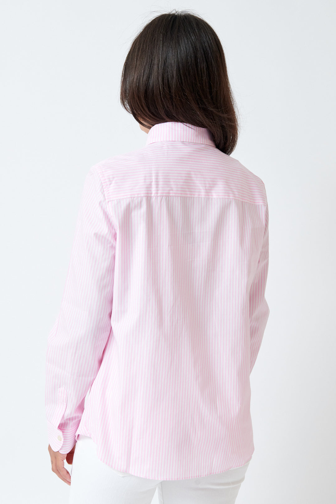 Amanda wearing Giangi Rebecca Slightly Fitted Shirt rear view