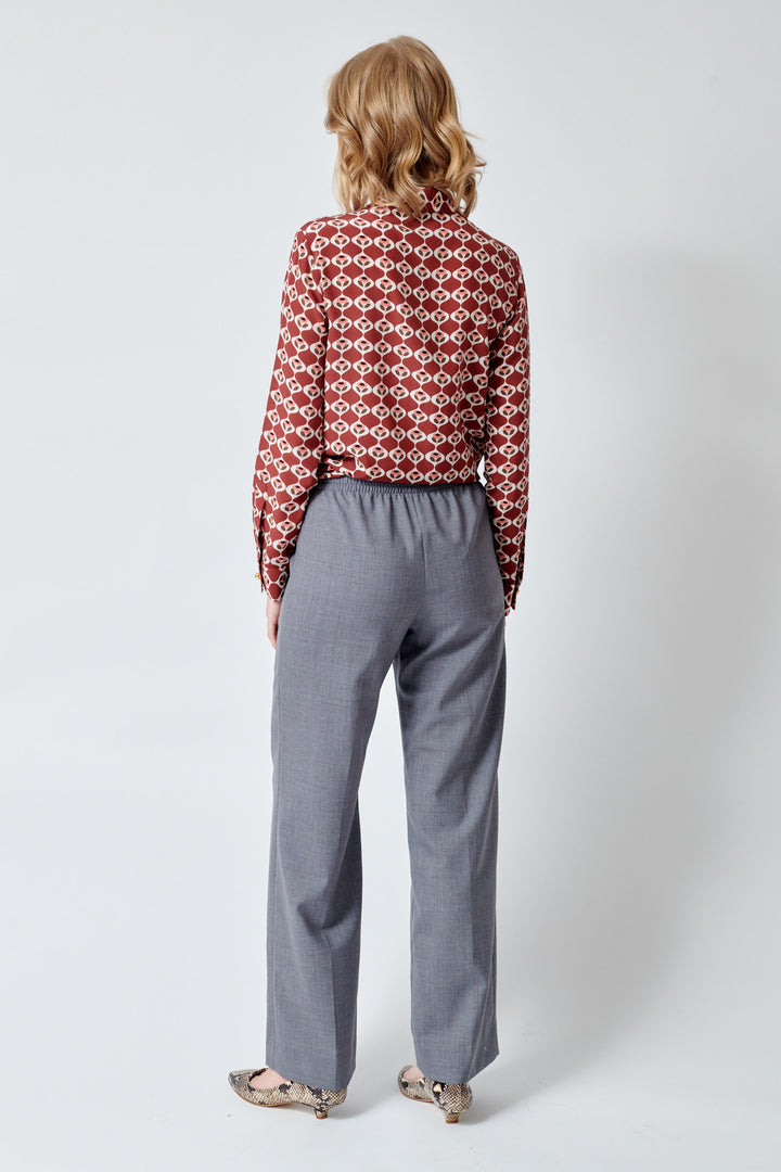 Madi wearing WE-AR4 The Prep Trouser rear view
