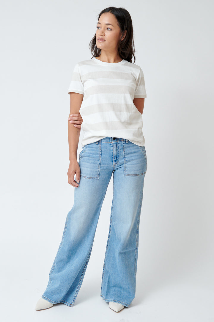 Amanda wearing ASKK NY Boma Jean front view
