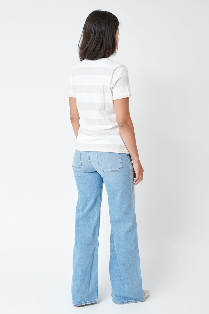 Amanda wearing ASKK NY Boma Jean rear view