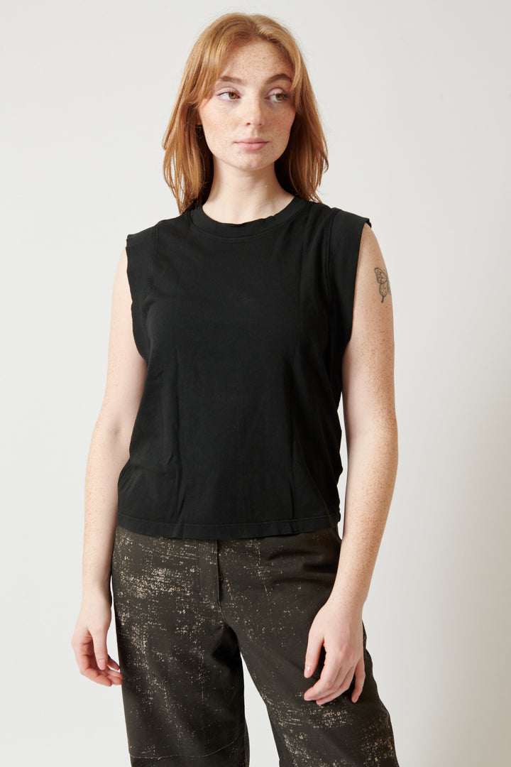 Waverly wearing Raquel Allegra Hauser Muscle Tee front view