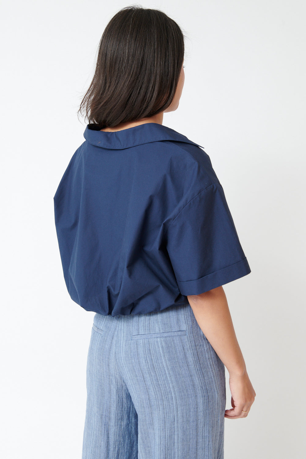 Amanda wearing TWP She Comes And Goes Again Top rear view