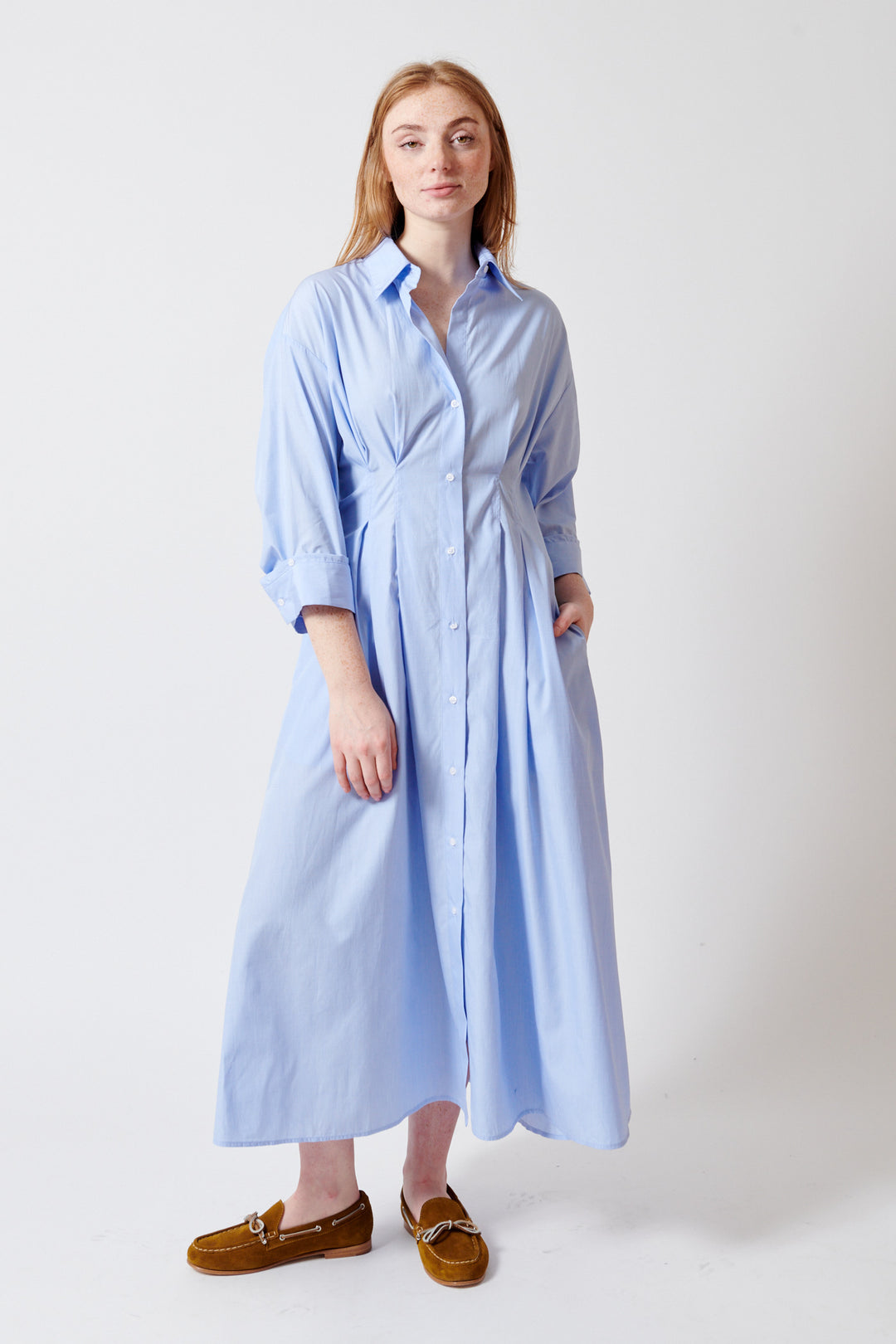 Waverly wearing TWP MM Dress front view