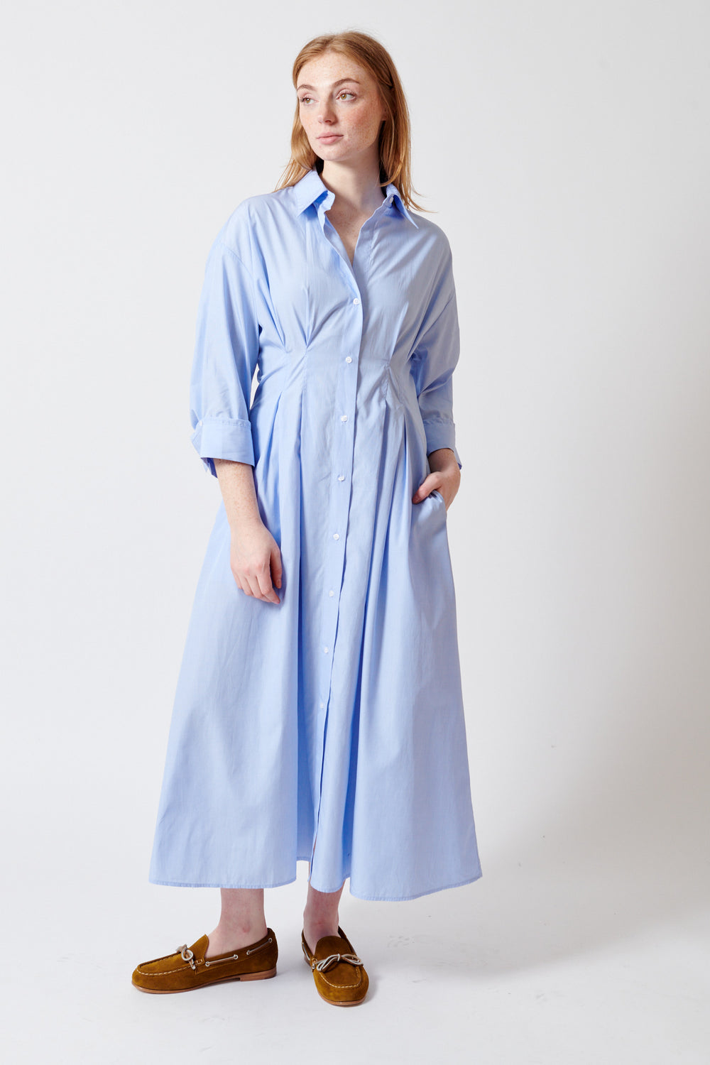 Waverly wearing TWP MM Dress front view