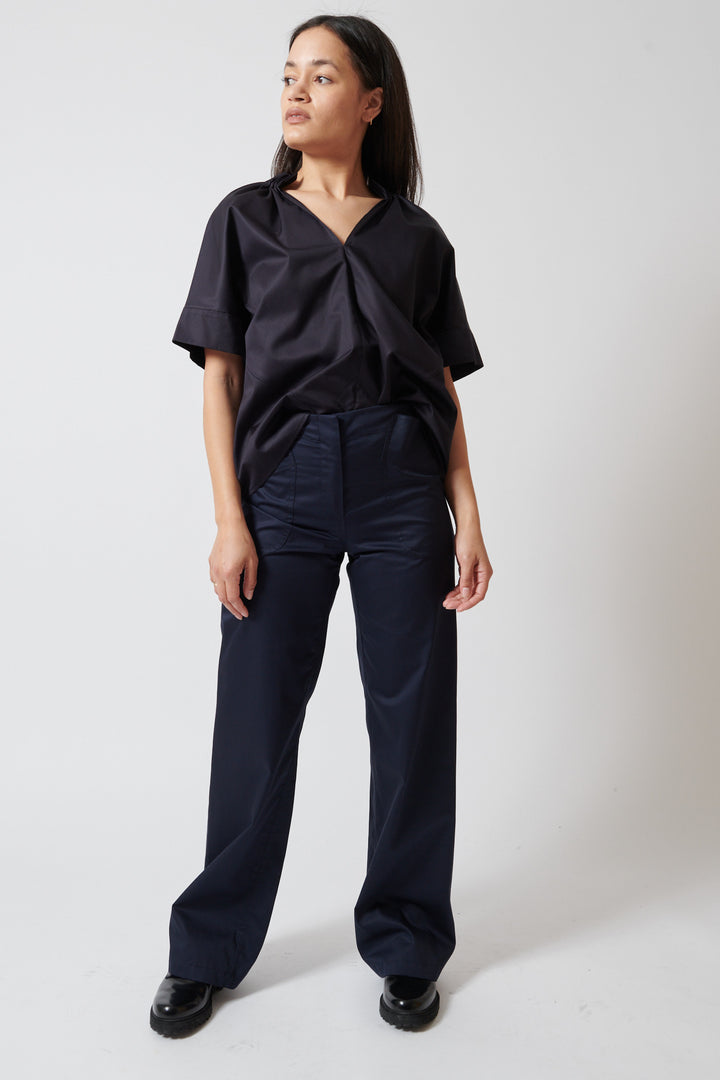 Zero + Maria Cornejo Eda Cotton Broadcloth Pant