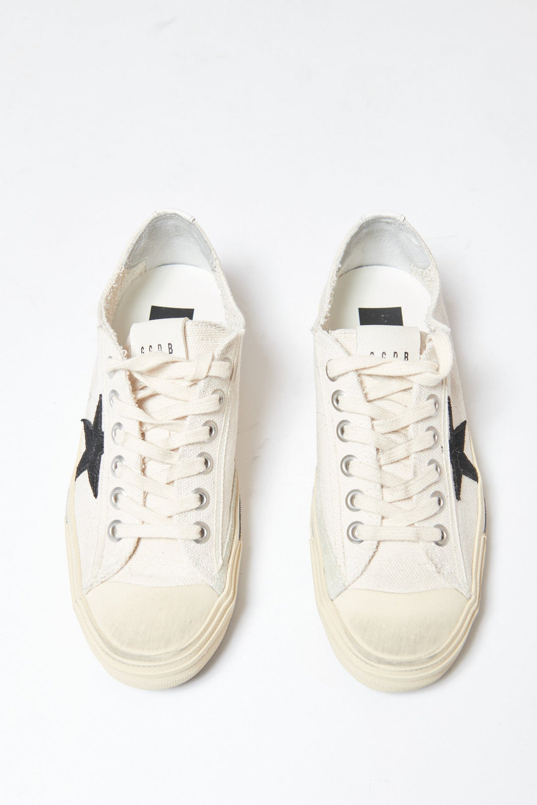 Flat lay of Golden Goose V Star 2 top view