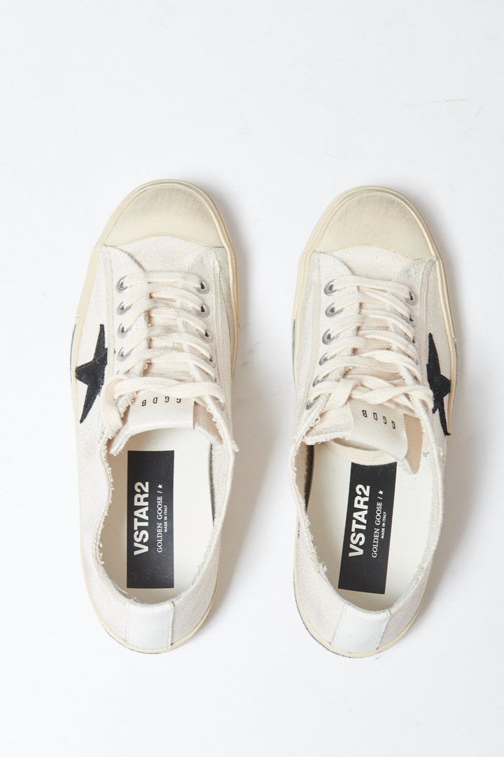Flat lay of Golden Goose V Star 2 top view