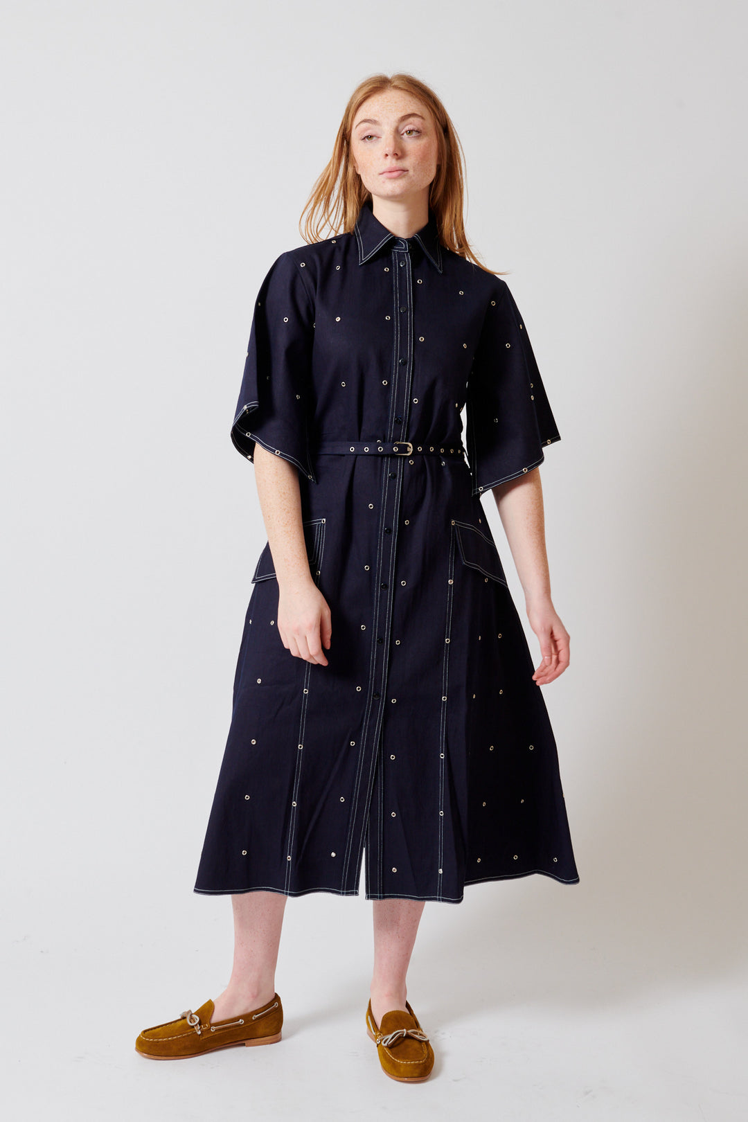 Waverly wearing Lovebirds Lidia Dress front view