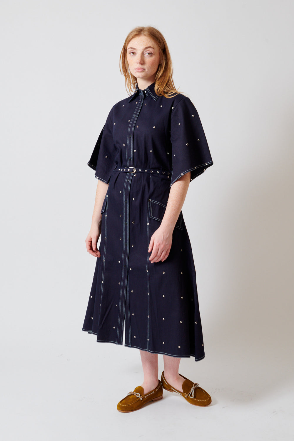 Waverly wearing Lovebirds Lidia Dress front view