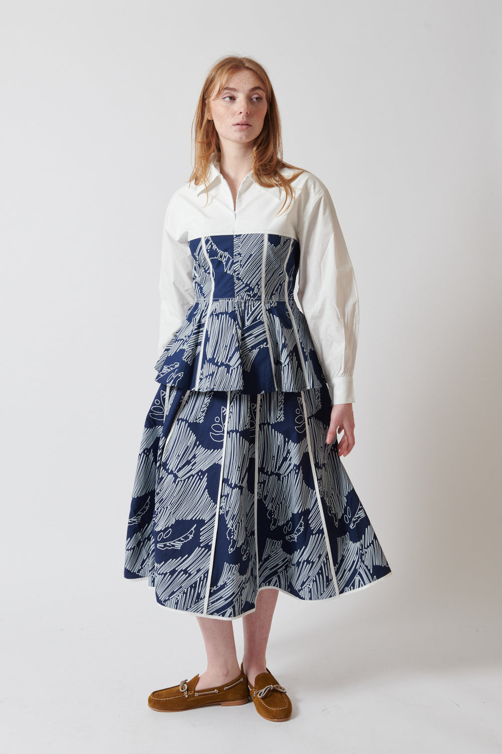 Waverly wearing Lovebirds Stevie Skirt front view