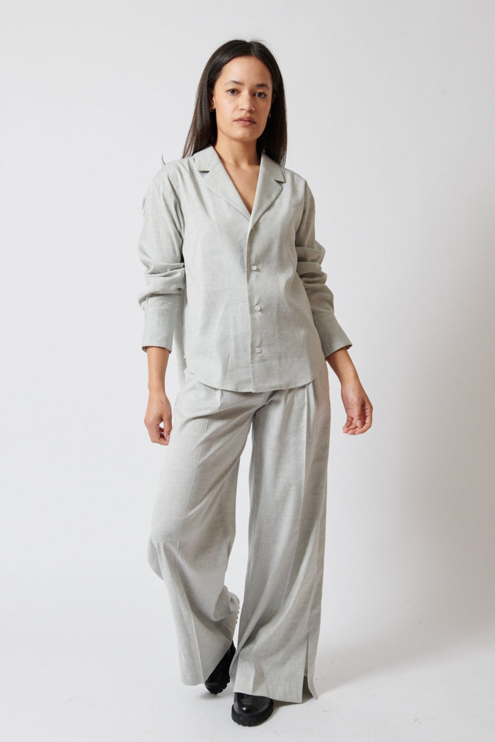 Amanda wearing The Garment Gabriel Wide Pants front view