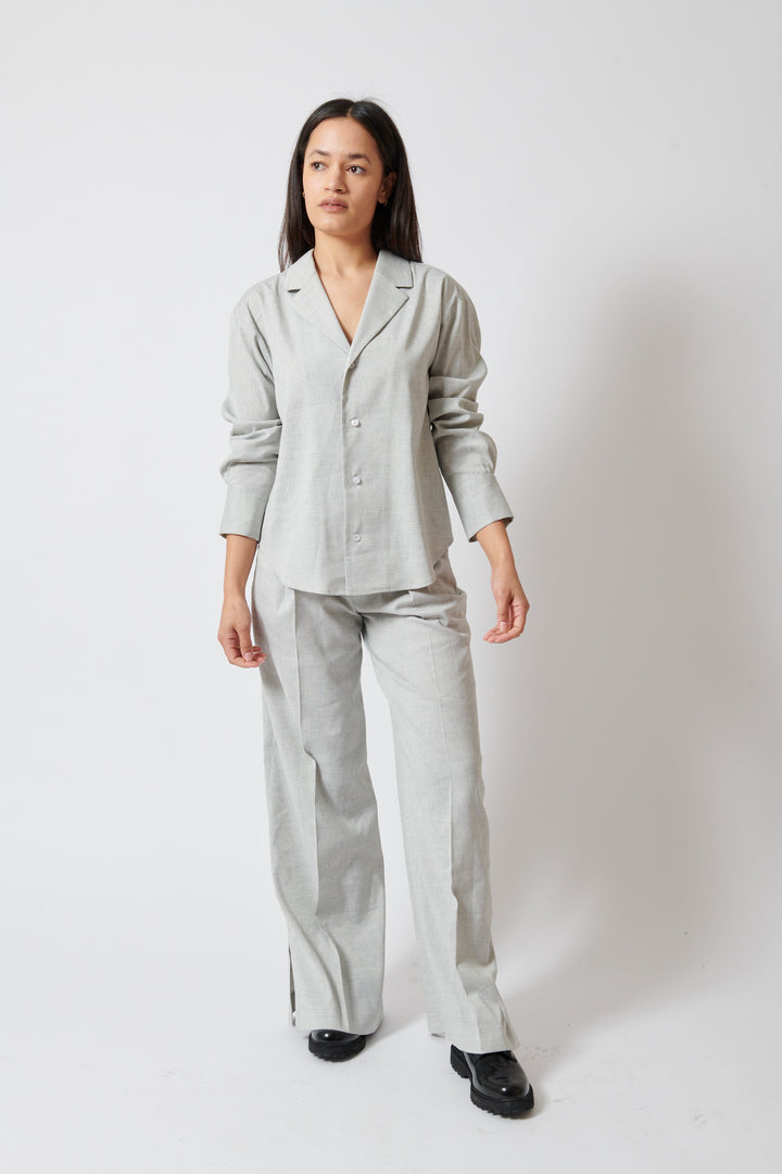 Amanda wearing The Garment Gabriel Wide Pants front view