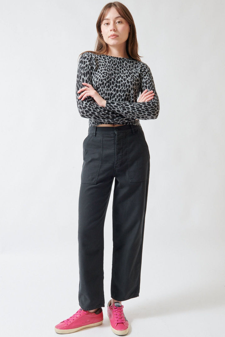 Angela wearing Nili Lotan Earl Pant front view