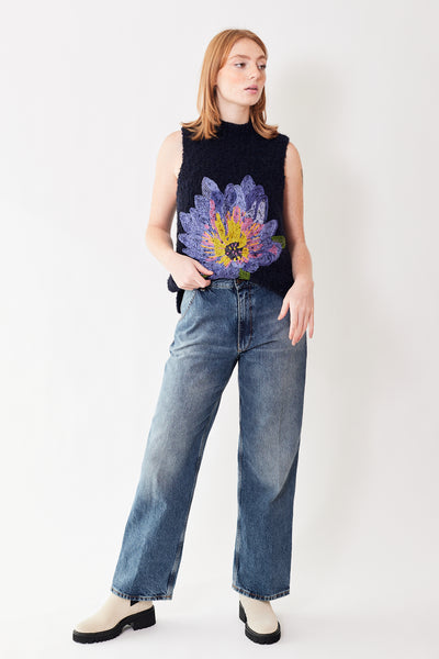 Front of 6397 Oversized Trouser Jean on a model
