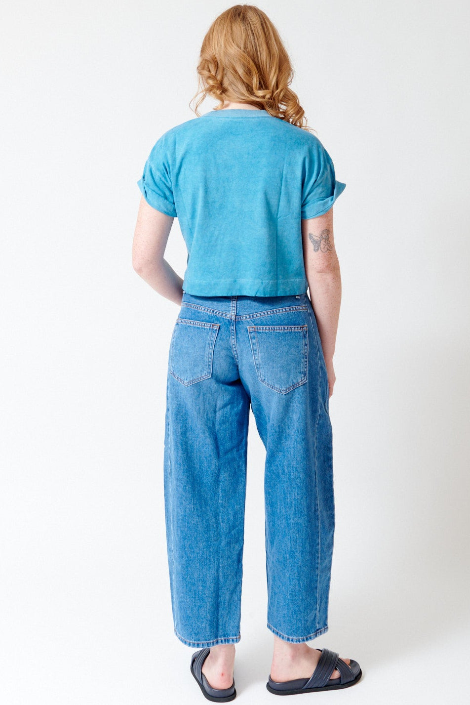 Waverly wearing ASKK NY Catamaran Jean rear view
