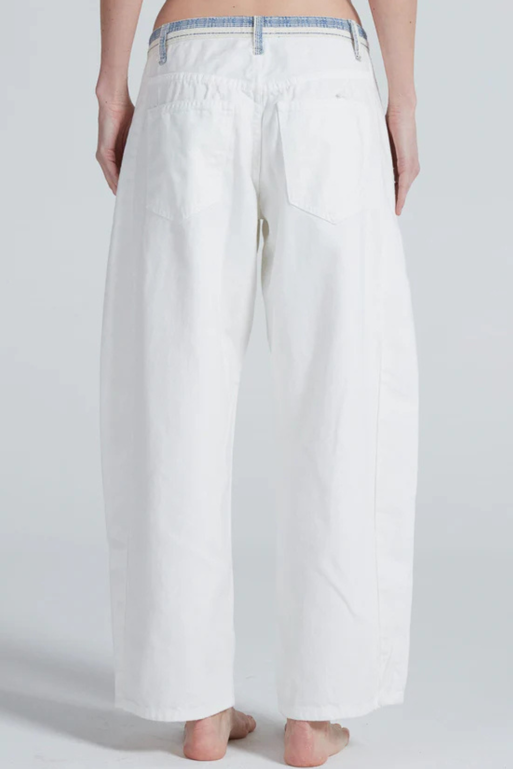 Model wearing ASKK NY Catamaran Jean rear view