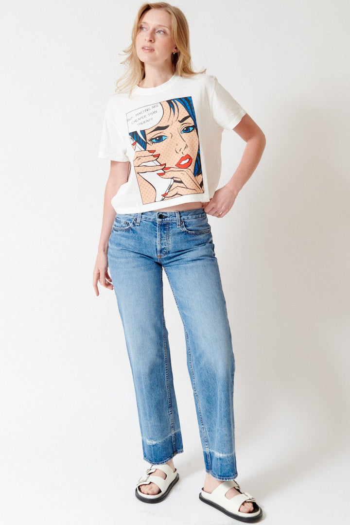 Madi wearing ASKK NY Cruiser Jean front view