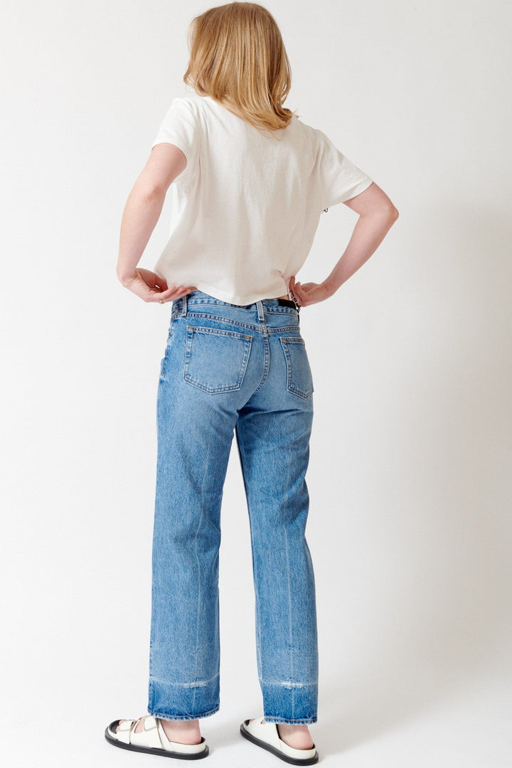 Madi wearing ASKK NY Cruiser Jean rear view