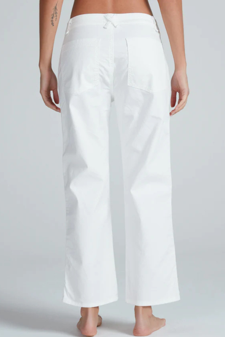 Model wearing ASKK NY Tomboy Twill rear view