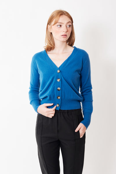 Front view of Allude Blended Cashmere V Cardigan