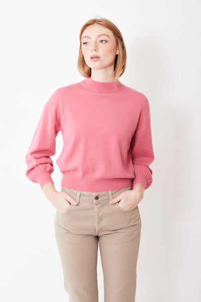 Front view of Allude Full Sleeved High Crew RD Sweater