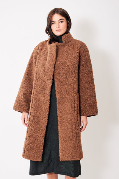 Apiece Apart Cloud Walk Coat, modeled from the front