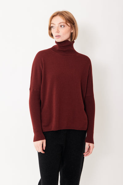 Base Long Sleeve Drop Shoulder Side Split T Neck modeled from the front