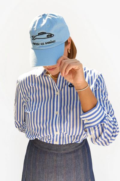 Model wearing Clare V. Baseball Hat front view